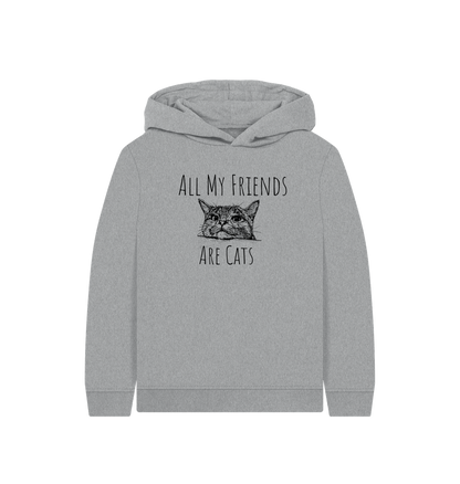 Athletic Grey Printed Kids Hoodie