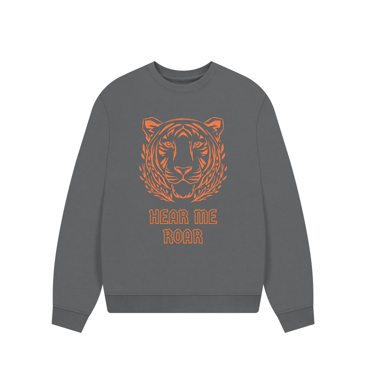 Slate Grey Printed Sweater Front