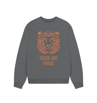 Slate Grey Printed Sweater Front