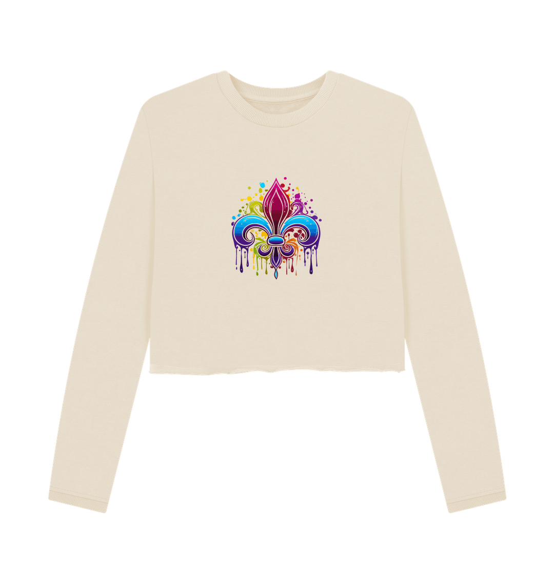 Oat Colour Drip Spade - Women's Boxy Jumper