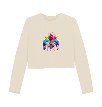 Oat Colour Drip Spade - Women's Boxy Jumper