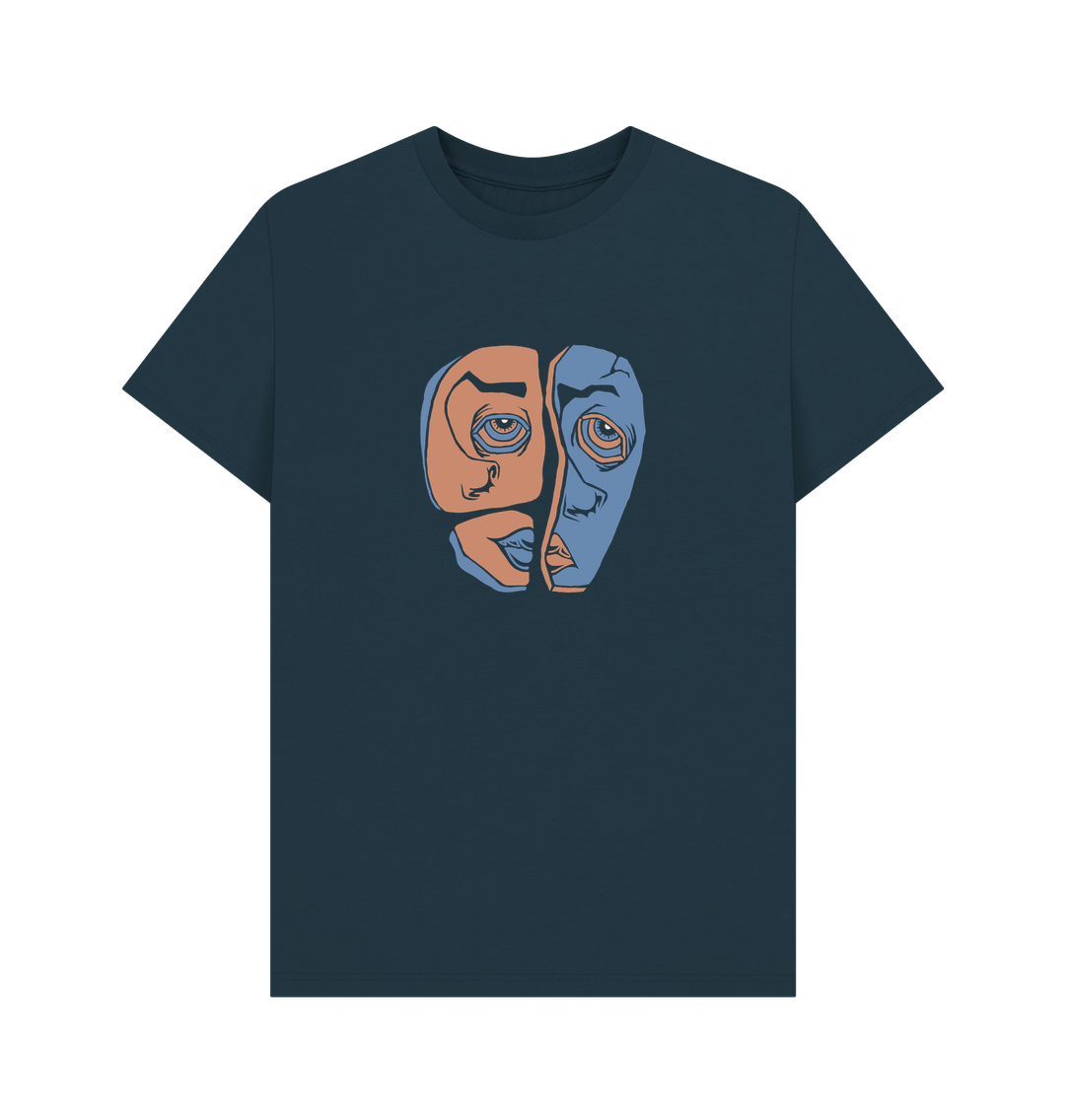 Denim Blue Printed T-shirt Front