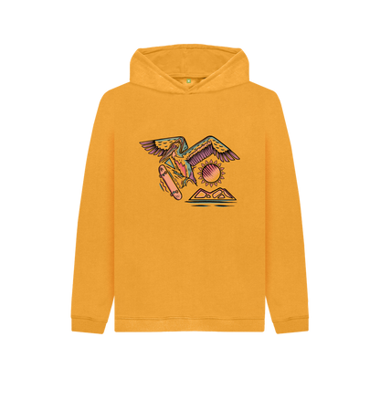 Mustard Printed Kids Hoodie