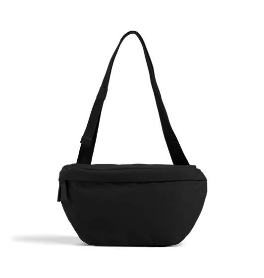 Black crossbody bag with adjustable strap