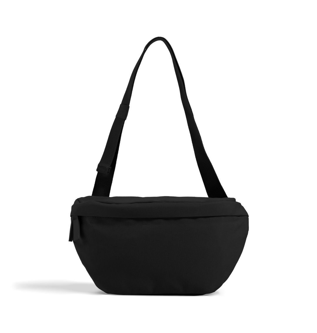 Black Plain Cross-Body Bag