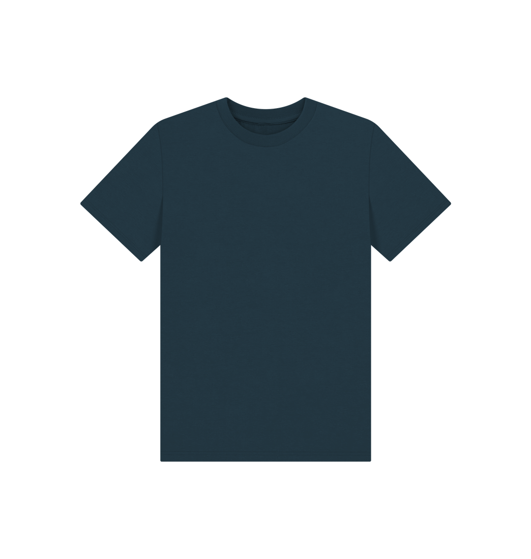 Denim Blue Plain Kids' Basic T-Shirt