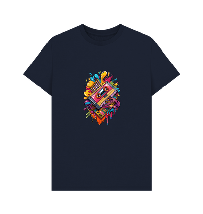 Navy Blue Printed T-shirt Front