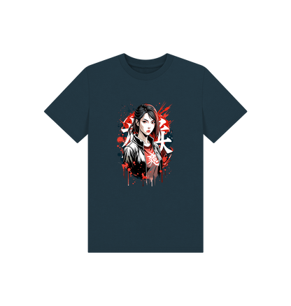Dark blue t-shirt with anime-style character (person)