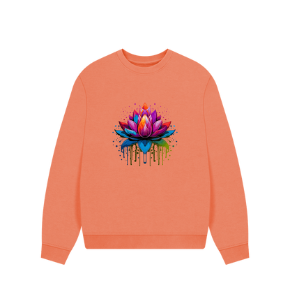 Apricot Printed Sweater Front