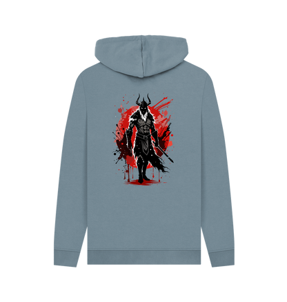 Stone Blue Printed Hoody Back