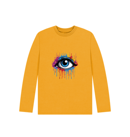 Mustard Printed Kids T-Shirt Front