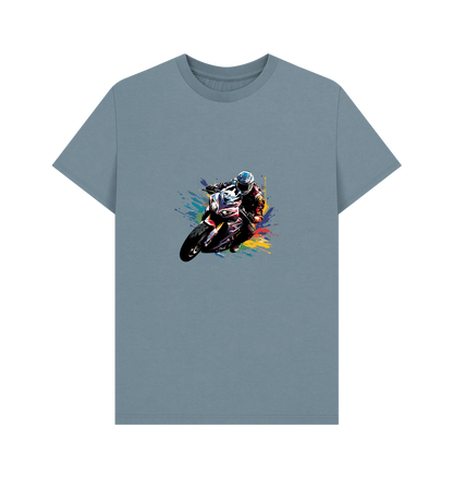 Stone Blue Printed T-shirt
