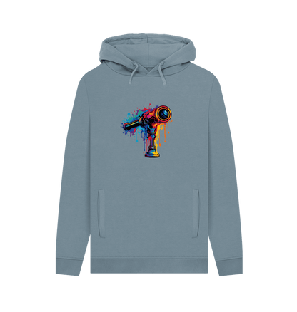 Stone Blue Printed Hoody