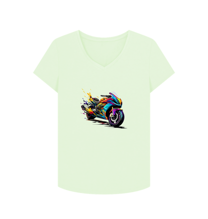 Pastel Green Printed T-shirt Front