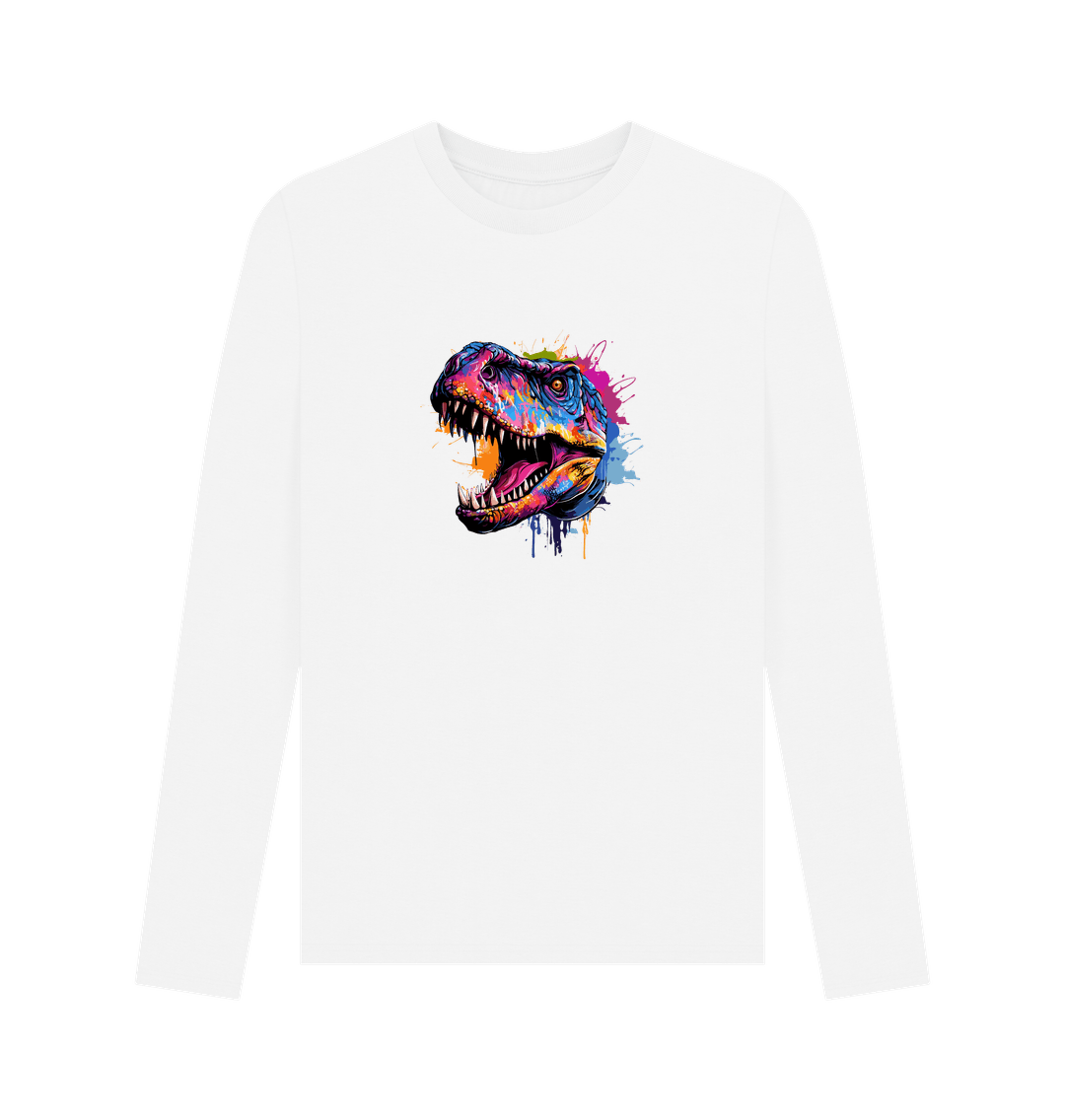 White Colour Drip Rex Power - Men's Long Sleeve T-shirt