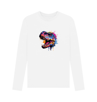 White Colour Drip Rex Power - Men's Long Sleeve T-shirt