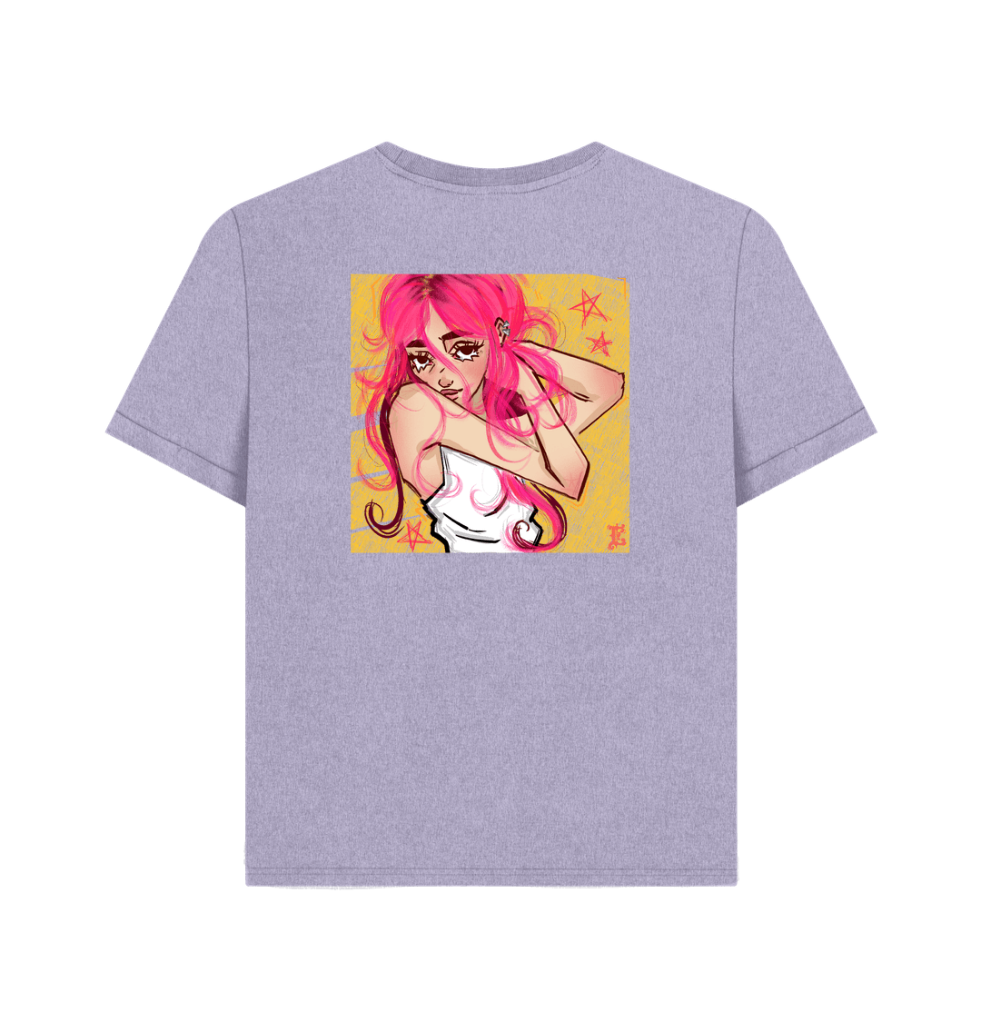 Lavender Printed T-shirt Back