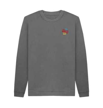 Slate Grey Printed Sweater Front