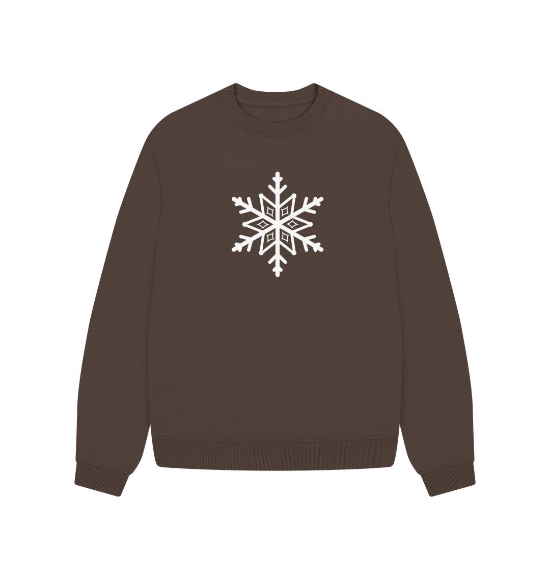 Chocolate Snowflake - Women's Oversized Jumper