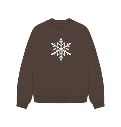 Chocolate Snowflake - Women's Oversized Jumper