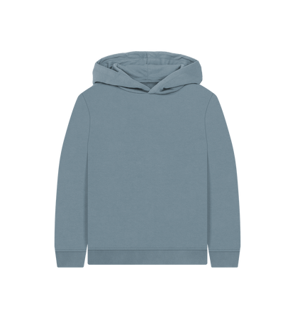 Stone Blue Plain Kids' Pullover Hoody