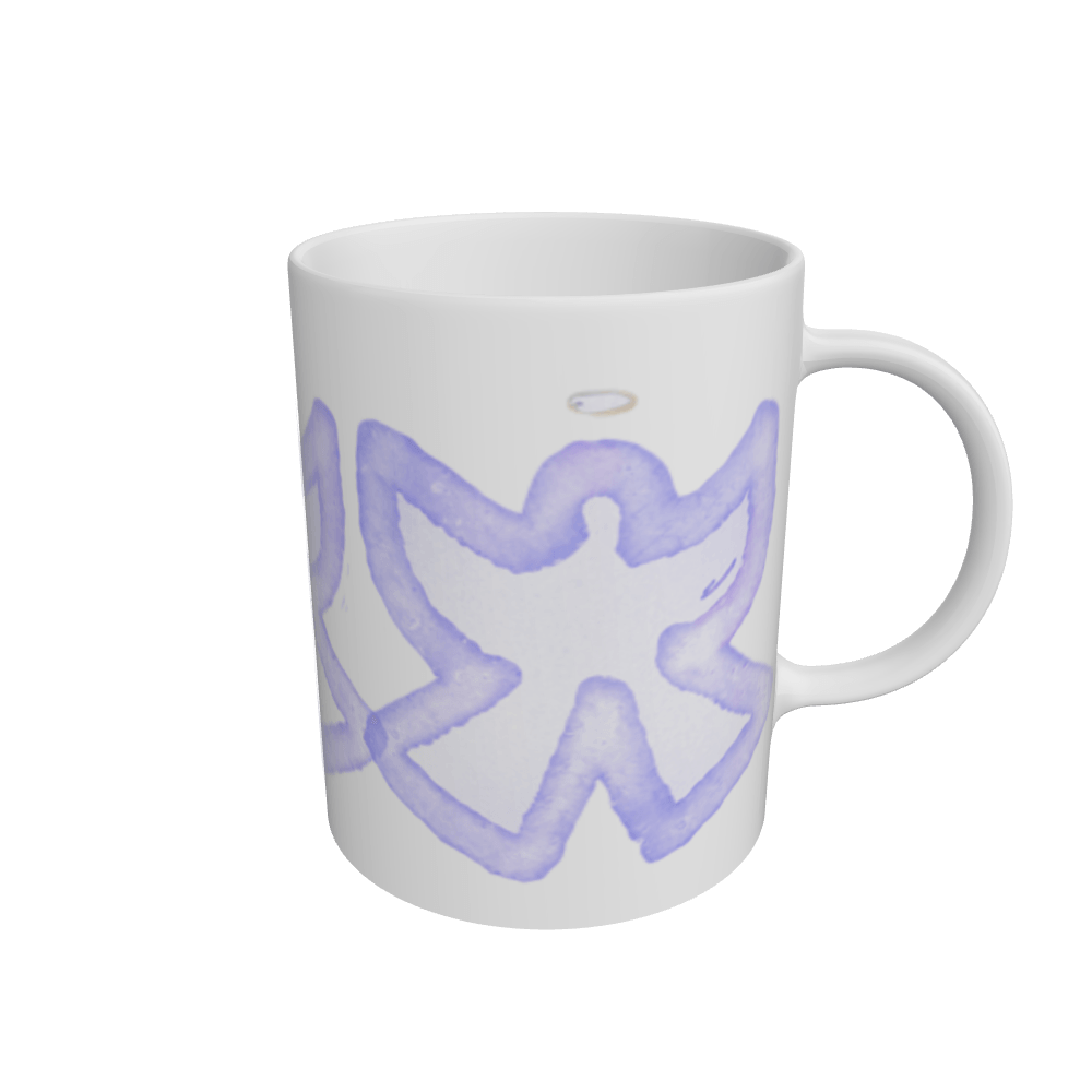 White Heavenly Angels Mug by Emma Garrett