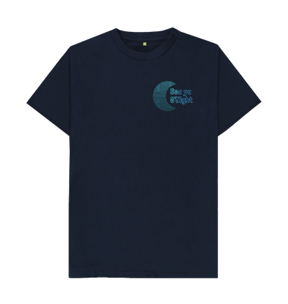 Navy Blue Printed T-shirt Front