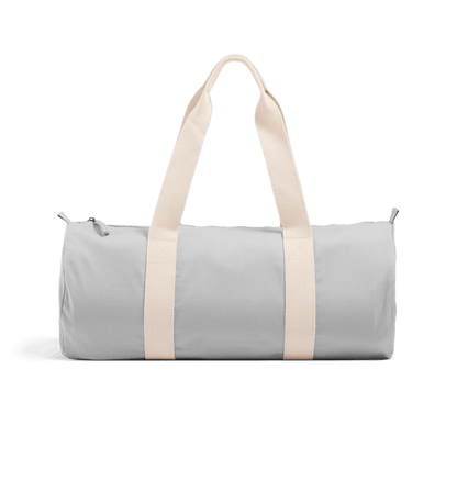 Light Grey Plain Organic Duffle Bag