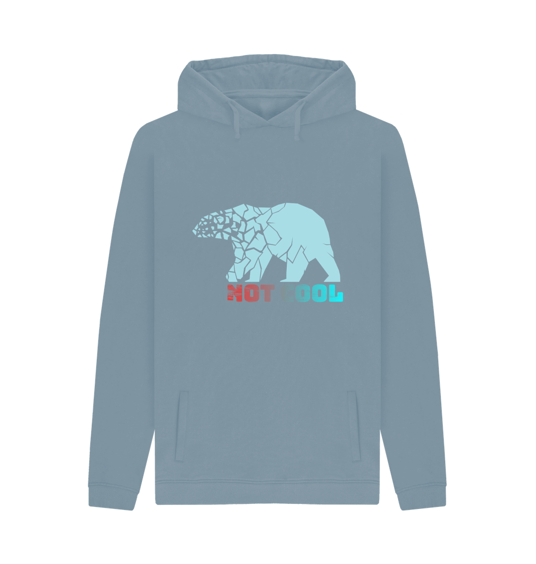 Stone Blue Polar Bear Not Cool - Men's Pullover Hoody