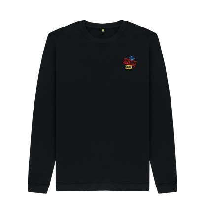 Black Printed Sweater Front