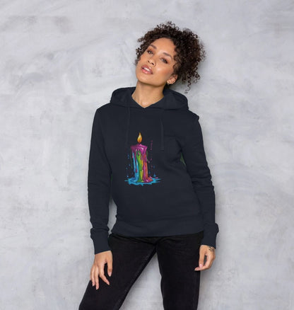 Colour Drip Candle - Womens Pullover Hoody