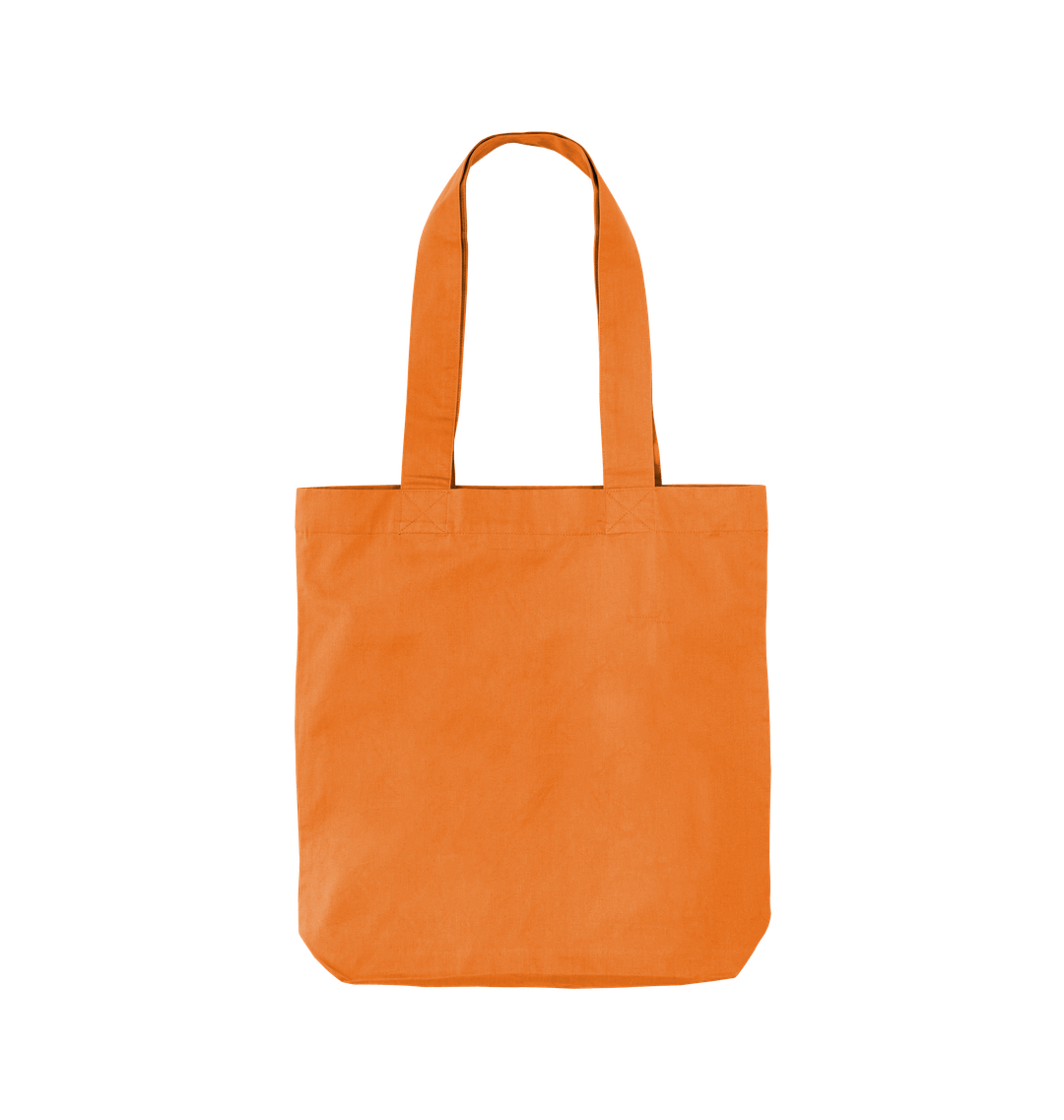 Orange Plain Organic Twill Tote Bag