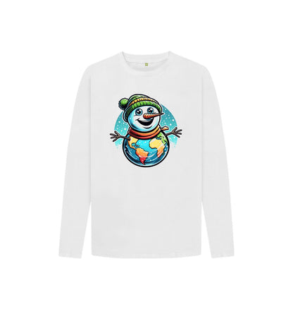 White Colour Ecojoy Snowpal Long Sleeve - Size 7-8y