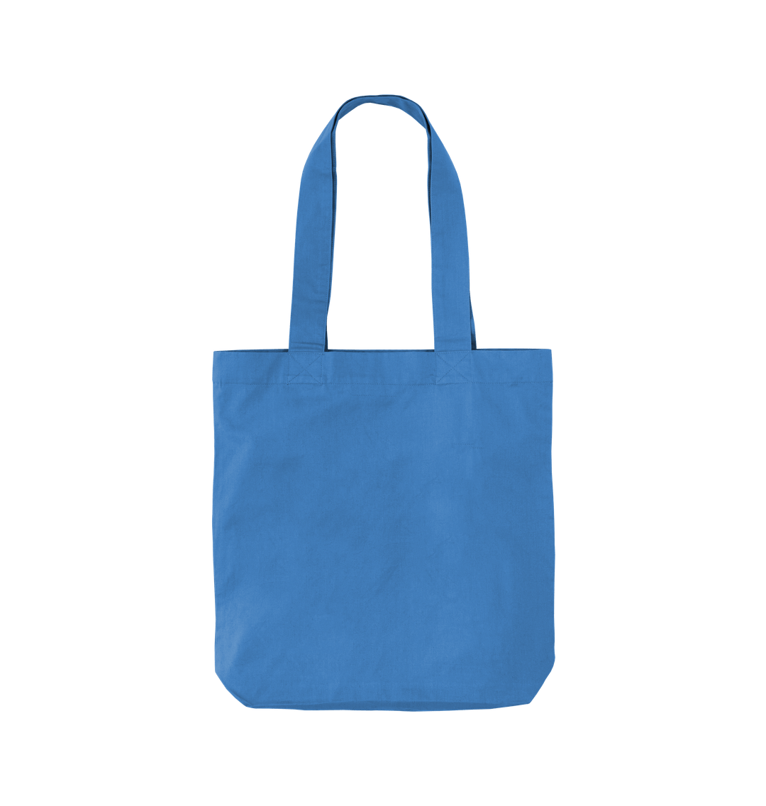 Cornflower Blue Plain Organic Twill Tote Bag