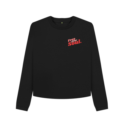 Black Printed Boxy Jumpers