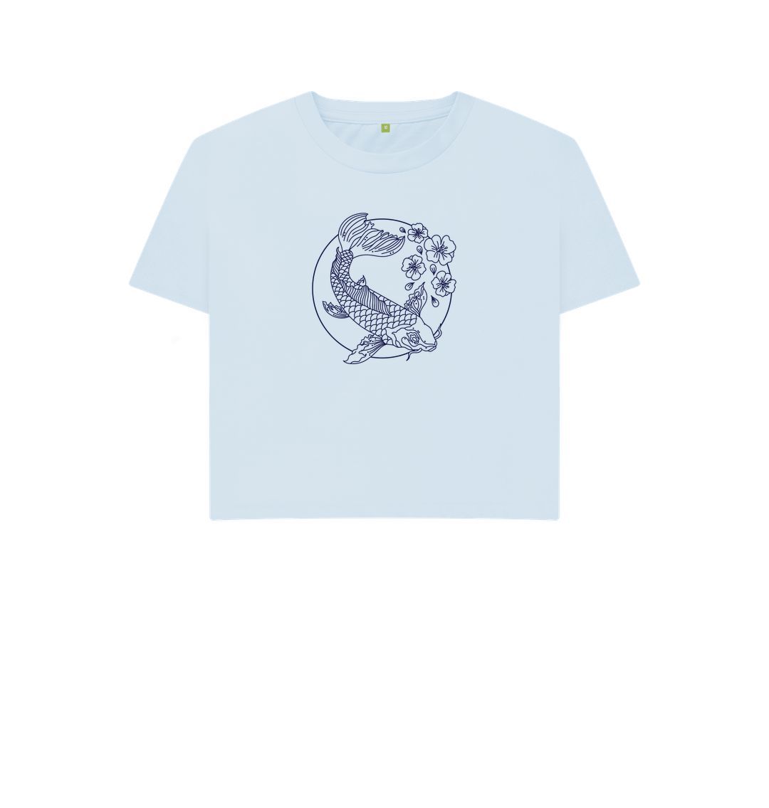 Sky Blue Koi Fish - Women's Boxy T-Shirt