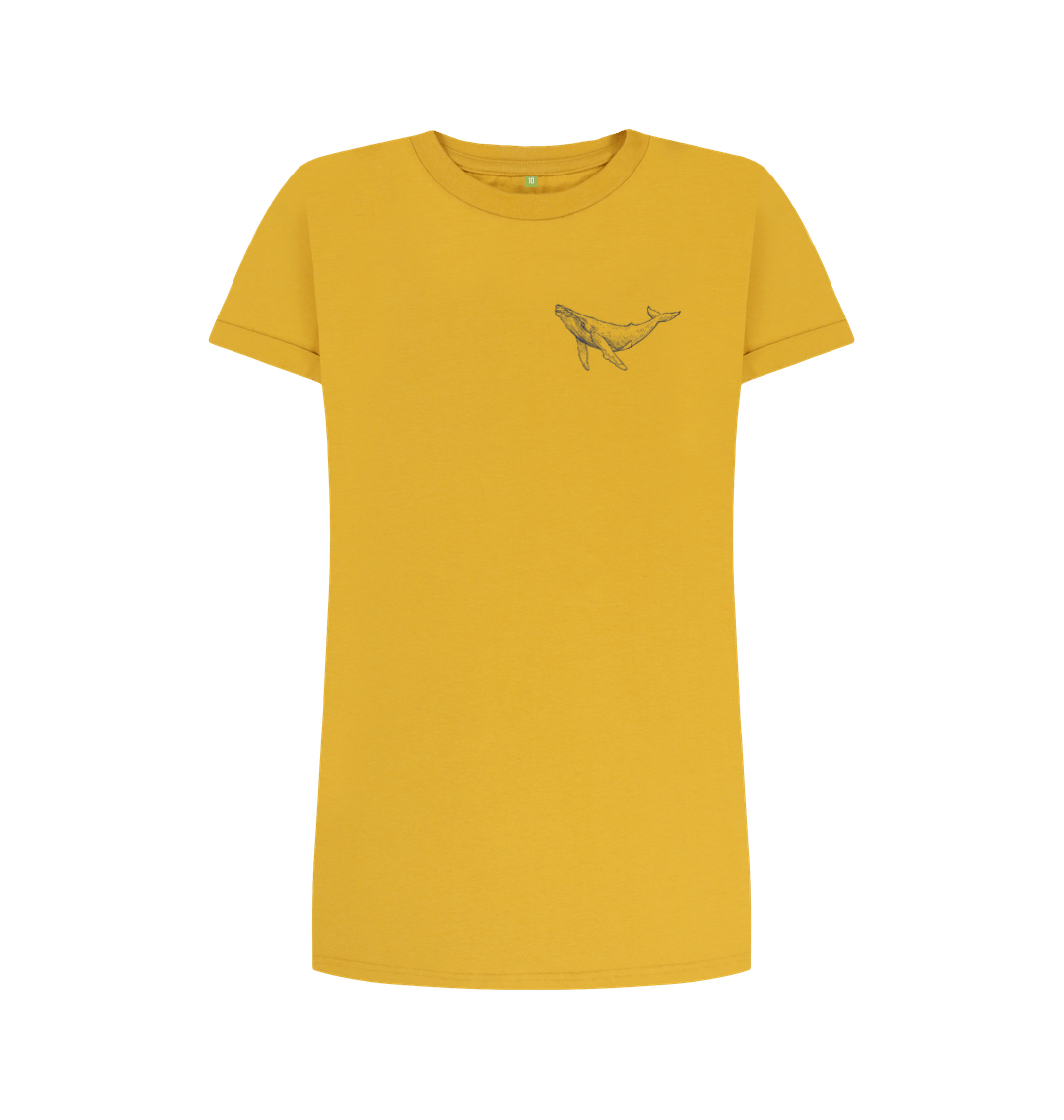 Mustard T-shirt dress Front