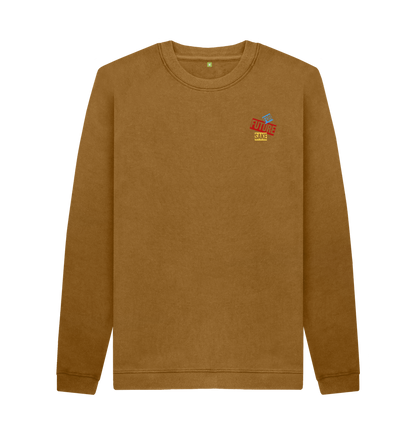 Brown Printed Sweater Front