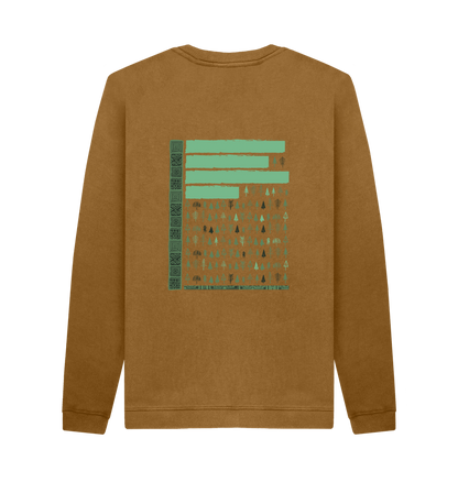 Brown Printed Sweater Back