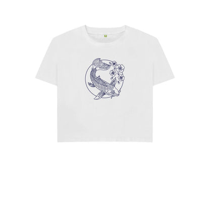 White Koi Fish - Women's Boxy T-Shirt