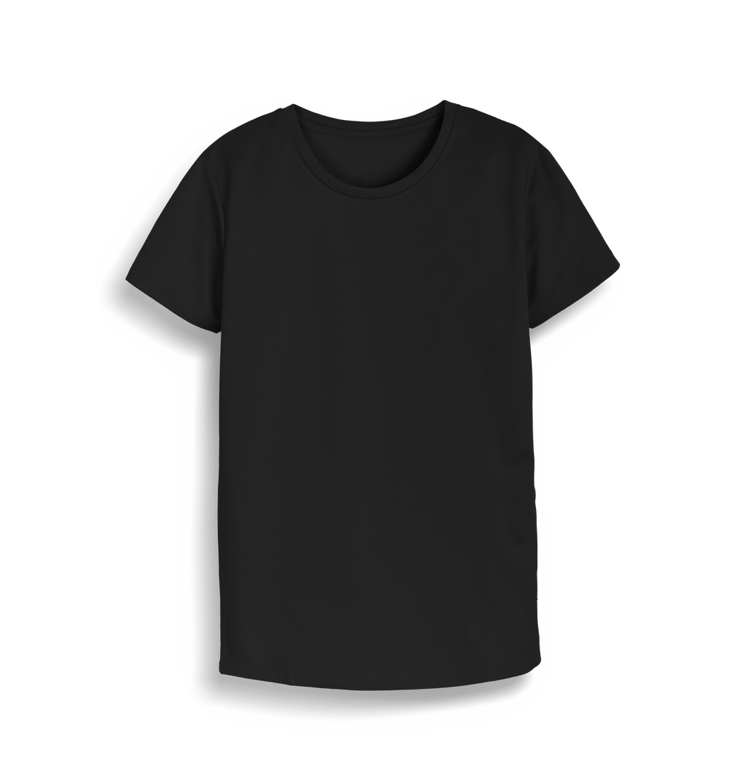 Jet Black Printed T-shirt Front