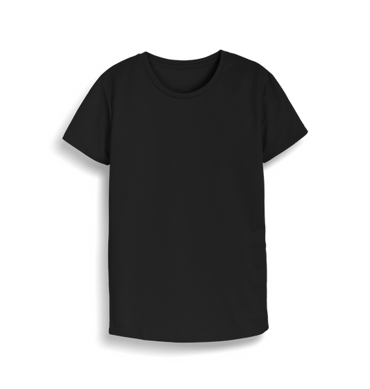 Jet Black Printed T-shirt Front