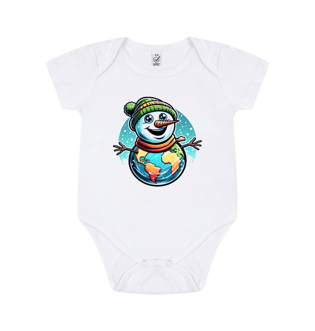 White EcoJoy SnowPal Baby Grow