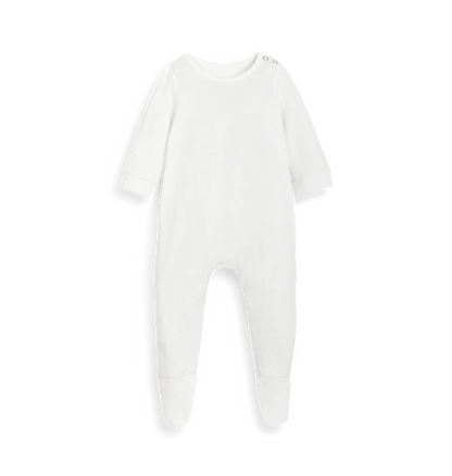 White Printed baby grow
