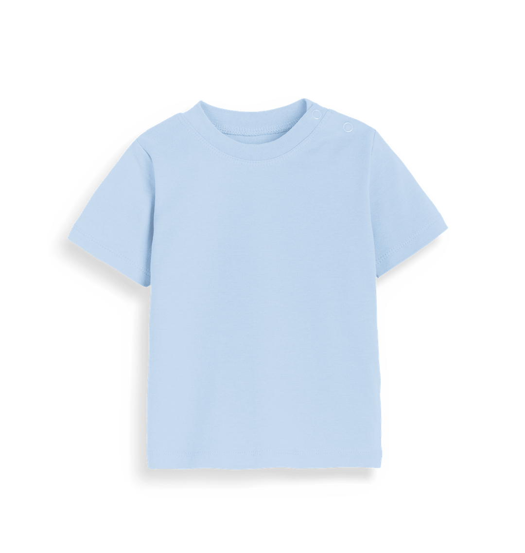 Dusty Blue Plain Baby T-Shirt