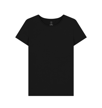Black Recycled Printed T-Shirt Front