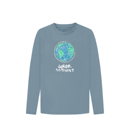 Stone Blue Printed Kids T-Shirt