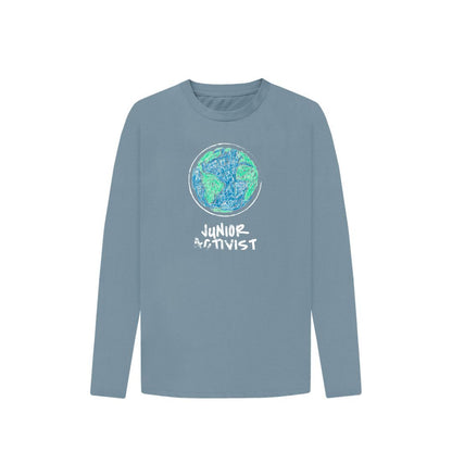 Stone Blue Plastic Sea Activist - Unisex Kids Long Sleeve T-Shirt