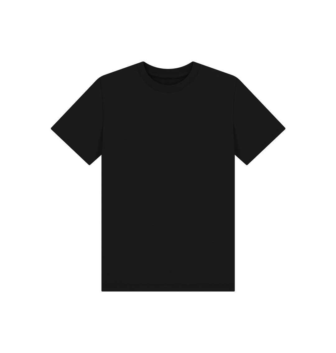 Black Plain Kids' Basic T-Shirt