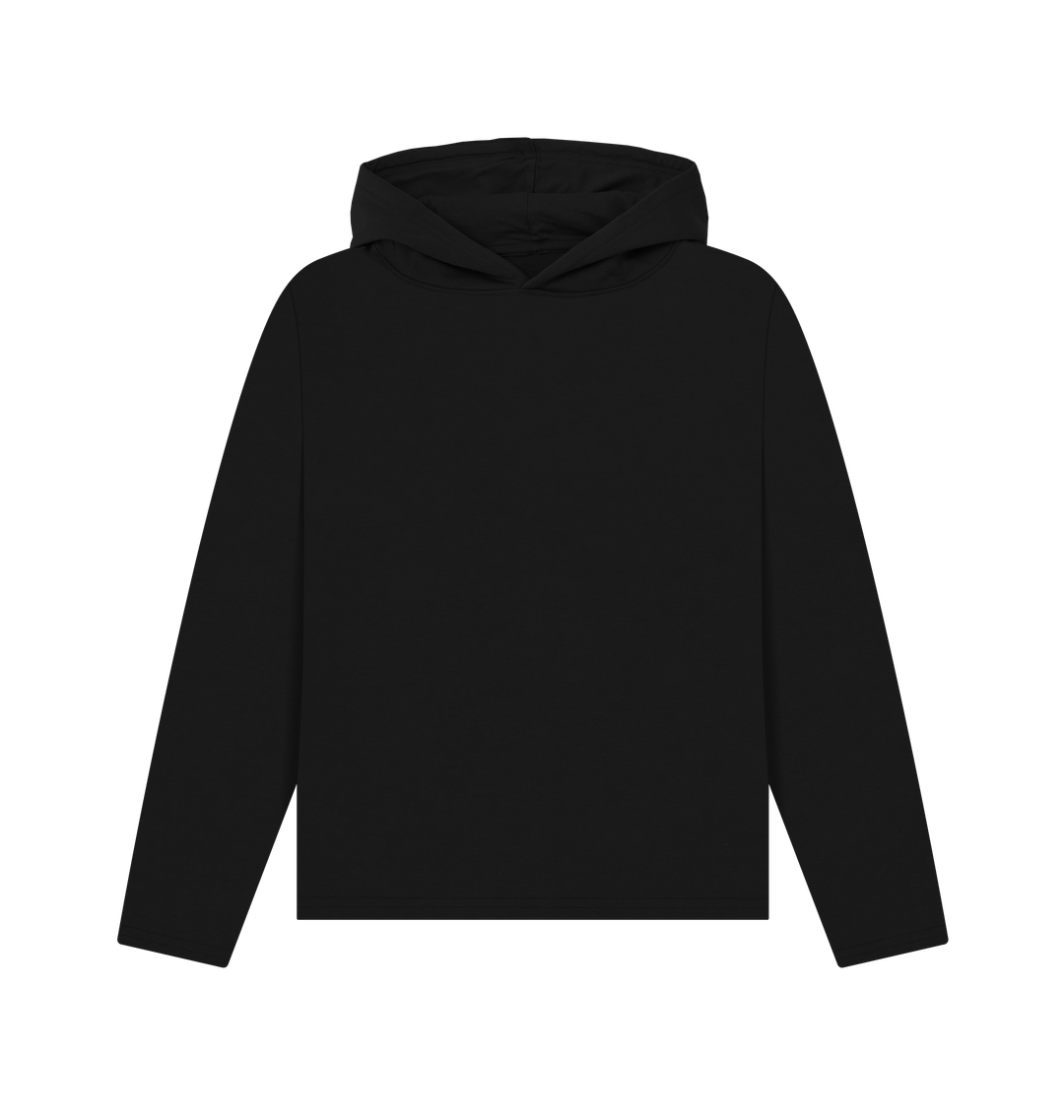 Black Plain Women's Remill\u00ae Relaxed Fit Hoodie